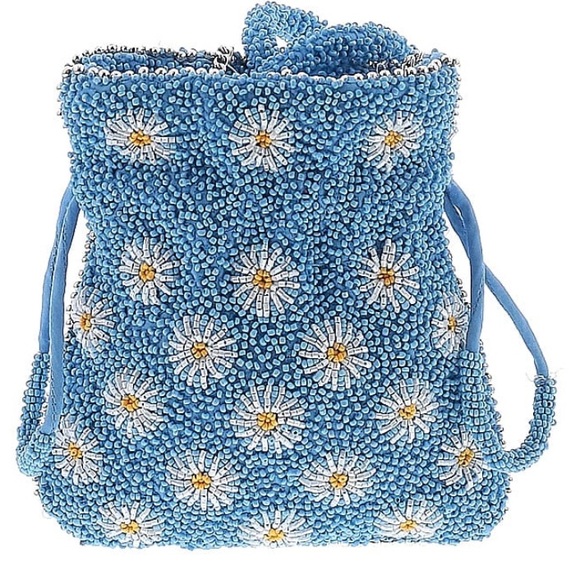 Zara NWT!!!! Daisy Mini Beaded Bucket Bag - Picture 5 of 13